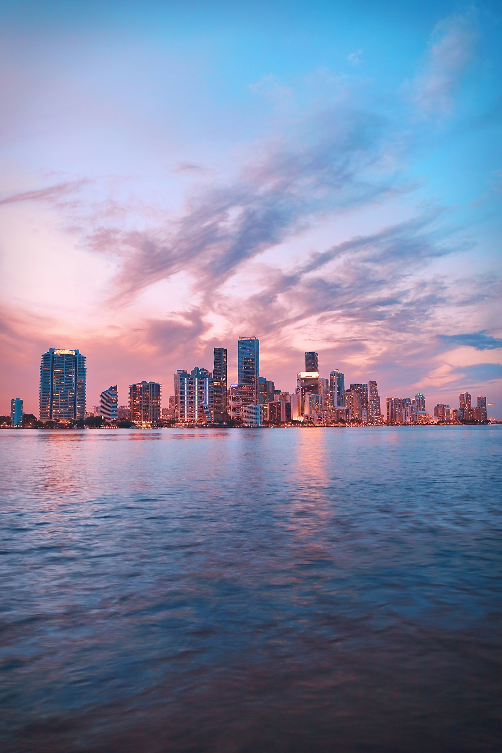 Miami skyline at dusk